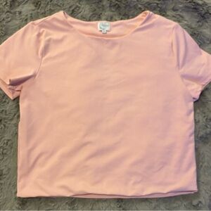Francesca's Collections Blush Pink Short Sleeve Yummi Top